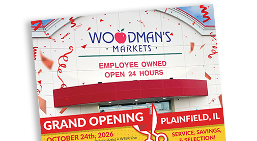 Woodman's Plainfield Grand Opening Flyer